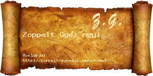 Zoppelt Gyöngyi névjegykártya