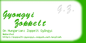gyongyi zoppelt business card